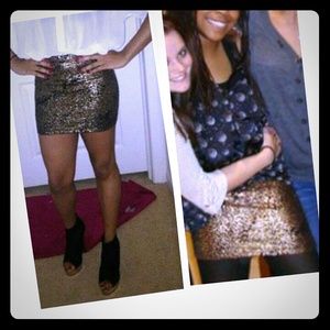 Black and gold skirt