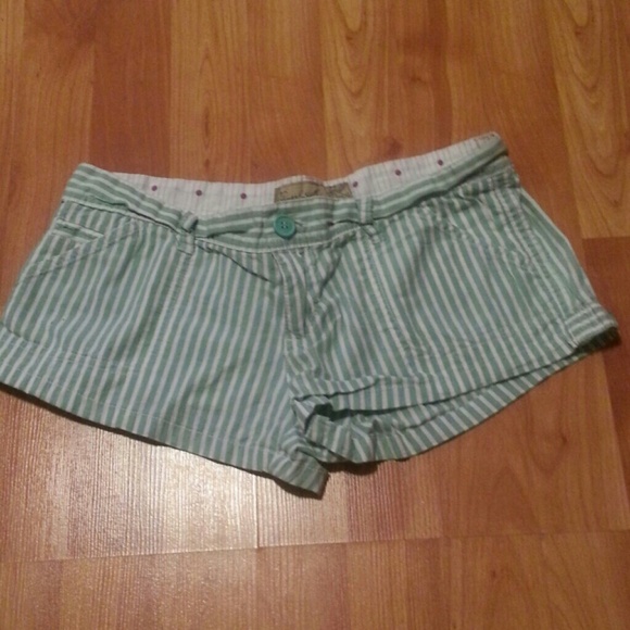 Light green striped shorts