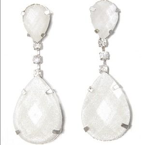 White drop earrings
