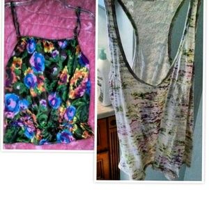 Girly funky flower tank combo