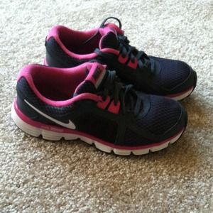 Pink and grey nike's