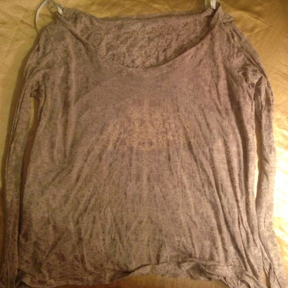 Brown top with open designed back