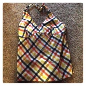Plaid halter top