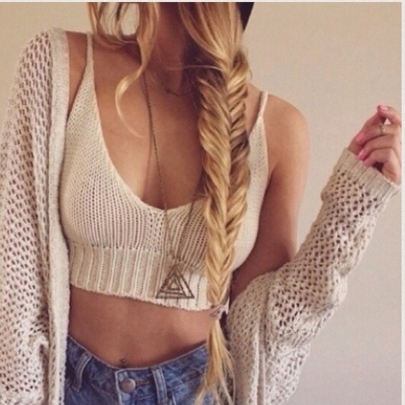 ?HOST PICK?Brandy Melville Crochet Bralette Top