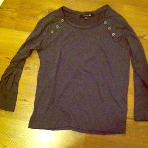 Gray long sleeve with buttons