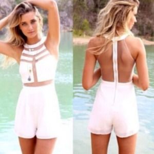 🌺NEW LISTING🌺White Midi Bodycon Jumpsuit