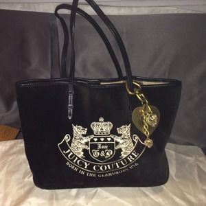 Juicy Couture black tote velour