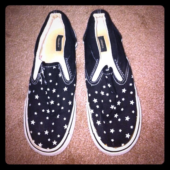 Black and White Galaxy Star Vans