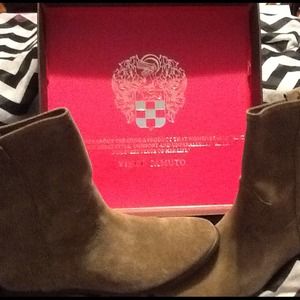 Vince Camuto Leather Moto Boots