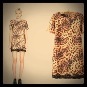 Leopard Print & Lace Dress