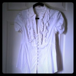 Nanette Lenore white button down shirt