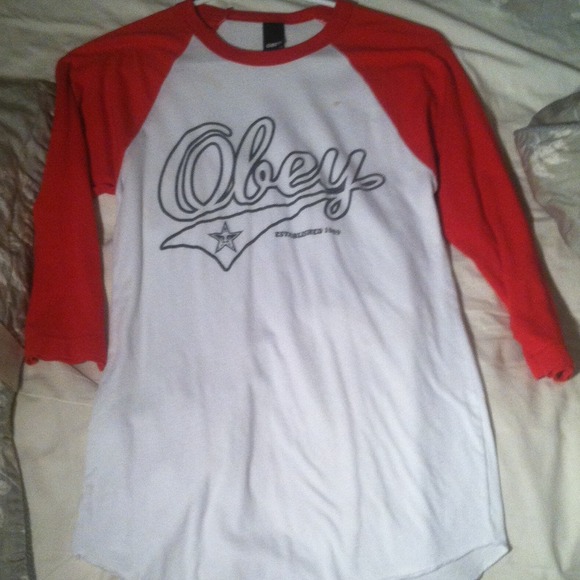obey baseball tee