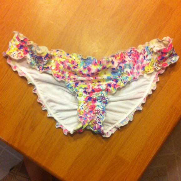 Neon Victoria's Secret ruffle bikini bottoms