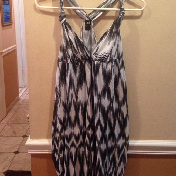 White and black dress