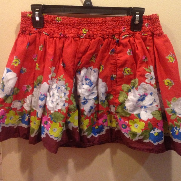 Beautiful skirt with flower pattern.