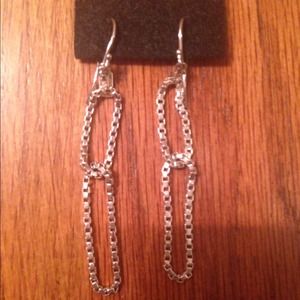 Coach Box Link Dangle Earrings