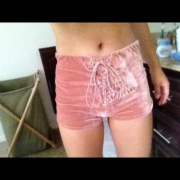 unif velvet corset shorts