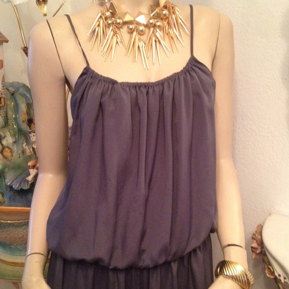 Silver Grey Spaghetti Romper - Picture 3 of 3