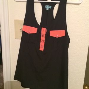 Black and orange tank