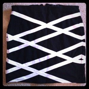 Patterned Mini Skirt