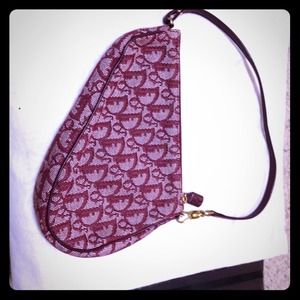 Burgundy Dior Saddle Bag