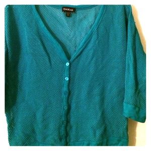 BEBE turquoise cardigan.