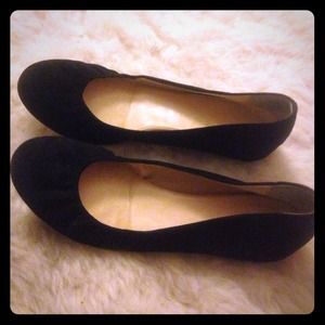 J. Crew black suede Cece flats