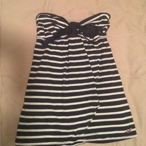 Hollister: Blue & White Stripes Tank Top