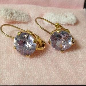 Auth Juicy Couture Amethyst Crystal Earrings