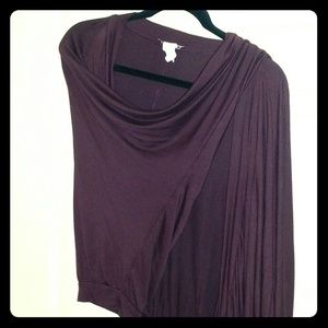 purple long shrug