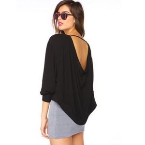 Nasty gal open draped back top