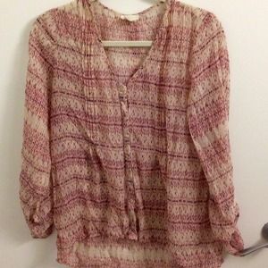 Urban Outfitters patterned 3/4 sleeve top