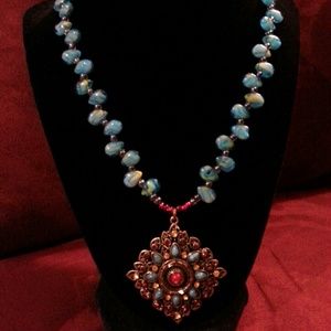 Glass beaded necklace
