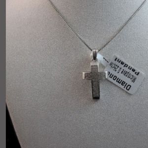 Mans women's 14 k white gold finish real diamond