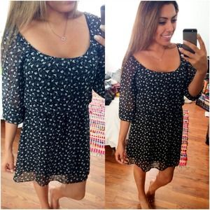 Allover bird print on sundress