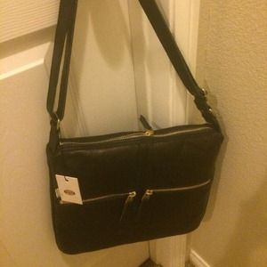 New Fossil ZB5460001 Erin Crossbody Black Lady Bag