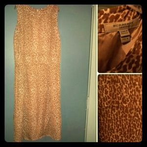 Burberry LONDON Camel Silk Sleeveless Dress