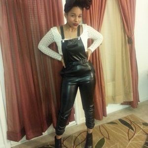 Faux leather jumper & knitted crop top BUNDLE!!!!