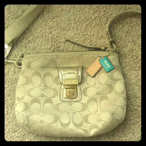 Gold Coach Messenger Bag