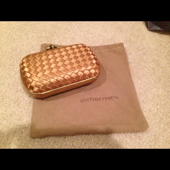 Gold designer clutch