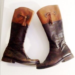 Italian leather tall boot