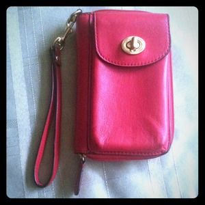 Authentic Coach I Phone 5 Wristlet