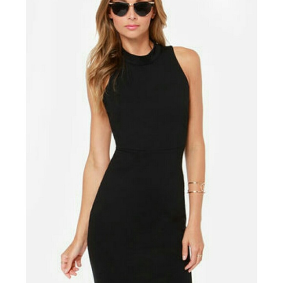 Lulus backless black Midi dress