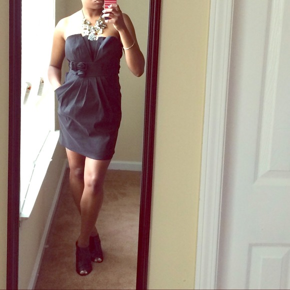 Black Strapless Formal Dress