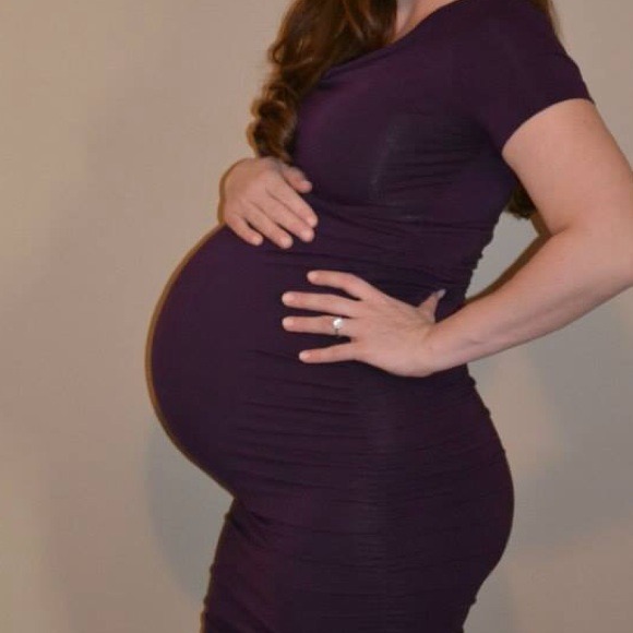 ❎Sold in bundle❎Perfect MATERNITY dress! Plum - Picture 4 of 4