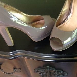 SAVED!  Taupe Platform Chunky Heels BCBGeneration