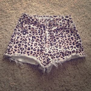 High-Waisted Cheetah Shorts