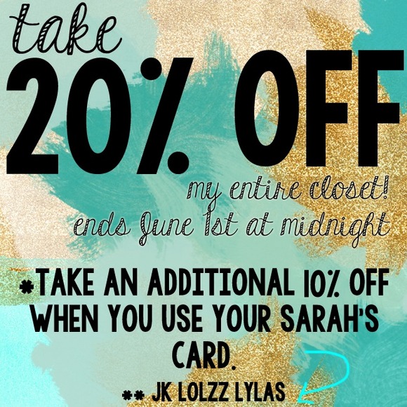 Take additional 20% off price shown.