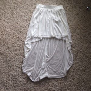 Cream High-Low Skirt