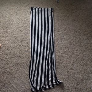 Trendy Black & White Striped Maxi